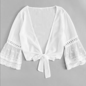 Sheer knot front top